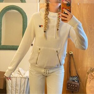 Aviator Nation Ninja Hoodie White NWOT Small